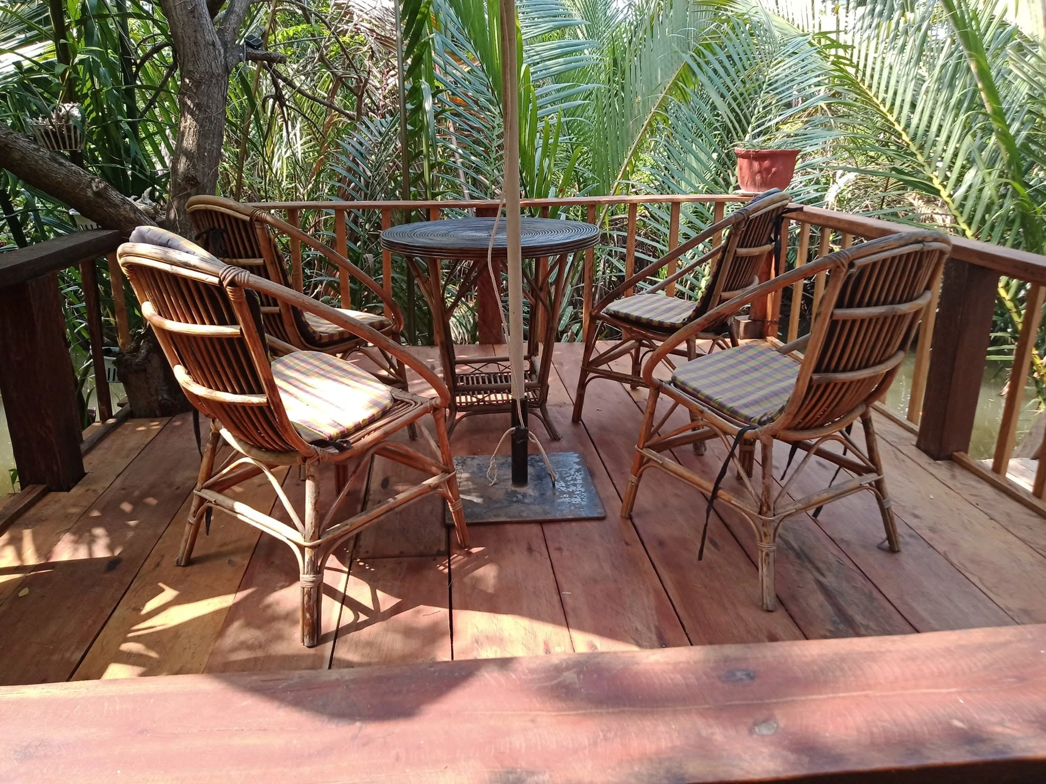 Riverside deck at Village Life